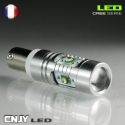 1 AMPOULE BAY9S H21W 5 LED CREE 25W LENTICULAIRE 12V BI POLAIRE