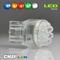 1 AMPOULE LED T20 7440 TYPE W21W 9LED RONDE