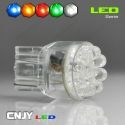 1 AMPOULE LED T20 7443 TYPE W21W 9LED RONDE