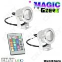 PROJECTEUR CNJY MAGIC GZER - SPOT RGB RVB MULTI COULEUR COLOR 10W 12V -DECORATION BAR AUTO TUNING DISCOTHEQUE