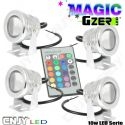 PROJECTEUR CNJY MAGIC GZER - SPOT RGB RVB MULTI COULEUR COLOR 10W 12V -DECORATION BAR AUTO TUNING DISCOTHEQUE