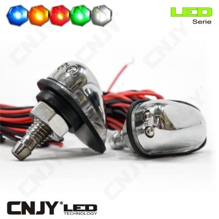 1 PAIRE DE GICLEUR LAVE GLACE A LED CHROME-COULEUR MONO- AUTO TUNING 12V