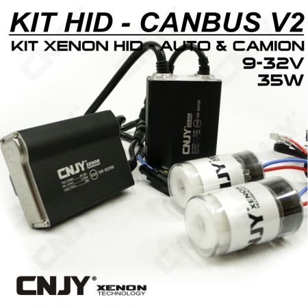 1 KIT HB3 9005 P20D 24V DE CONVERSION AMPOULE HID XENON ANTI ERREUR CANBUS V2 CONVERTISSEUR 35W 5.5AMP 9~32V POUR CAMION