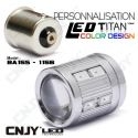 1 AMPOULE TITAN PERSONNALISATION S25 BA15S P21W R5W R10W 1156 BASE 12LED 5630+ LENTILLE CREE LED 10W