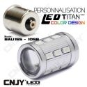 1 AMPOULE TITAN PERSONNALISATION S25 BAU15S PY21W RY5W RY10W 1056 BASE 18LED 5630+ LENTILLE CREE LED 10W