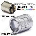 1 AMPOULE TITAN PERSONNALISATION S25 BAY15D P21/5W 1157 BASE 12LED 5630+ LENTILLE CREE LED 10W