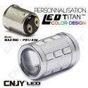 1 AMPOULE TITAN PERSONNALISATION S25 BAZ15D P21/4W 1158 BASE 18LED 5630+ LENTILLE CREE LED 10W