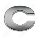 1 EMBLEME 3D RELIEF LOGO SIGLE LETTRE CHIFFRE ADHESIF 3M CHROME EN PLASTIC ABS SOLIDE QUALITE ISO NORME AUTOMOBILE