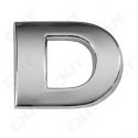 1 EMBLEME 3D RELIEF LOGO SIGLE LETTRE CHIFFRE ADHESIF 3M CHROME EN PLASTIC ABS SOLIDE QUALITE ISO NORME AUTOMOBILE