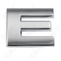 1 EMBLEME 3D RELIEF LOGO SIGLE LETTRE CHIFFRE ADHESIF 3M CHROME EN PLASTIC ABS SOLIDE QUALITE ISO NORME AUTOMOBILE