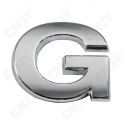 1 EMBLEME 3D RELIEF LOGO SIGLE LETTRE CHIFFRE ADHESIF 3M CHROME EN PLASTIC ABS SOLIDE QUALITE ISO NORME AUTOMOBILE