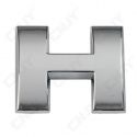 1 EMBLEME 3D RELIEF LOGO SIGLE LETTRE CHIFFRE ADHESIF 3M CHROME EN PLASTIC ABS SOLIDE QUALITE ISO NORME AUTOMOBILE