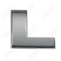 1 EMBLEME 3D RELIEF LOGO SIGLE LETTRE CHIFFRE ADHESIF 3M CHROME EN PLASTIC ABS SOLIDE QUALITE ISO NORME AUTOMOBILE