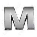 1 EMBLEME 3D RELIEF LOGO SIGLE LETTRE CHIFFRE ADHESIF 3M CHROME EN PLASTIC ABS SOLIDE QUALITE ISO NORME AUTOMOBILE