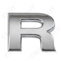 1 EMBLEME 3D RELIEF LOGO SIGLE LETTRE CHIFFRE ADHESIF 3M CHROME EN PLASTIC ABS SOLIDE QUALITE ISO NORME AUTOMOBILE