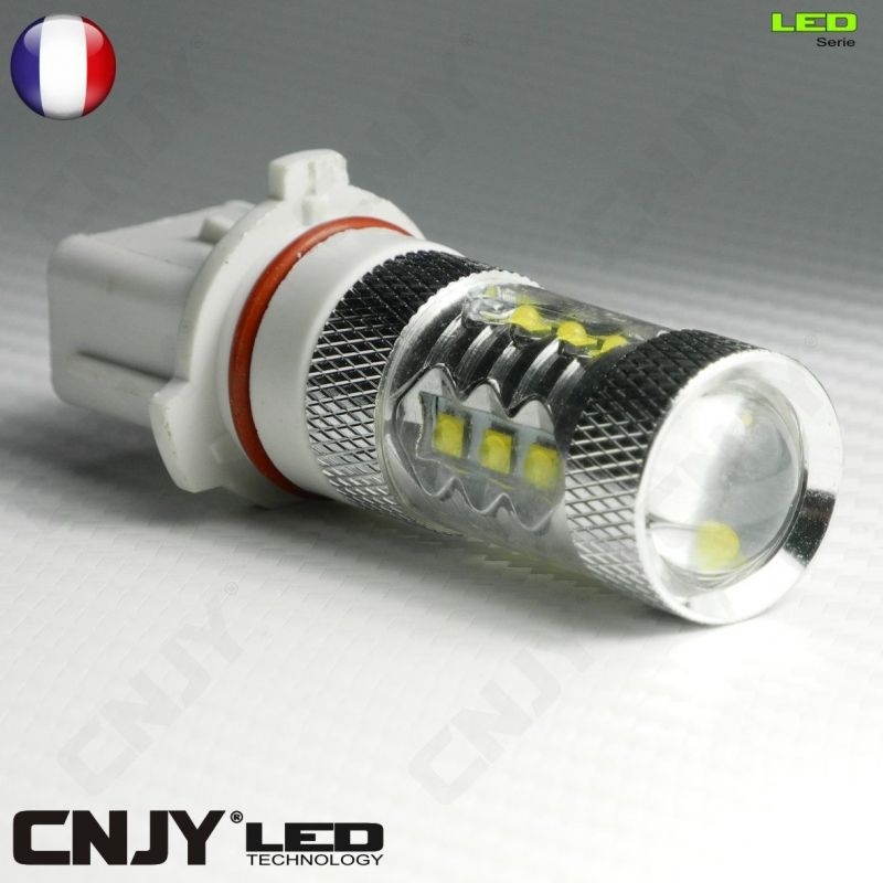 1 AMPOULE LED P13W 80W CREE LENTICULAIRE 9009 5502 P13 PSX26W 12V POUR FEUX DE JOUR & PHARE ANTI BROUILLARD