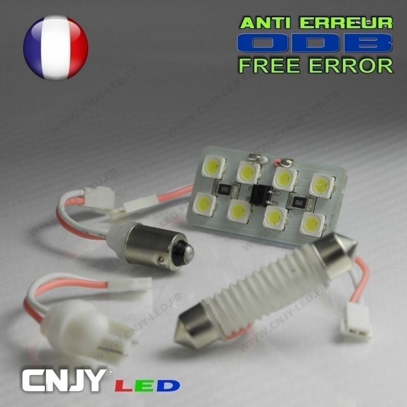 1 PANNEAU ADHESIF AVEC PRISE C5W 12V A 15 LED SMD 31MM