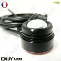 1 FEUX EAGLE LED 5W CYLINDRIQUE LENTICULAIRE IDEAL EN FEUX DE JOUR DIURNE AUTO-MOTO UNIVERSEL . VERSION ADHESIVE BLACK -12/24V