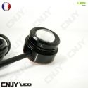 1 FEUX EAGLE LED 5W CYLINDRIQUE LENTICULAIRE IDEAL EN FEUX DE JOUR DIURNE AUTO-MOTO UNIVERSEL . VERSION ADHESIVE BLACK -12/24V