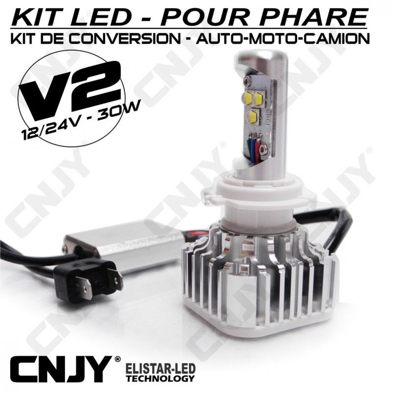 Kit De Conversion Dampoules De Phares À LED F2 DEL CREE H1 / H4