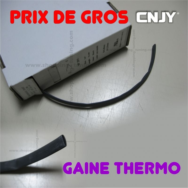 GAINE THERMO RETRACTABLE NOIR VENDUE AU METRE 