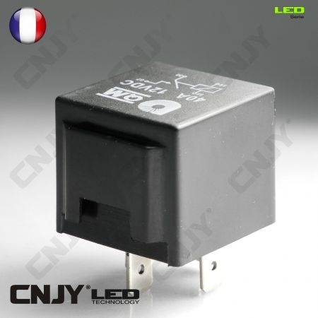 RELAIS POUR CENTRALE CLIGNOTANTE - CORRIGE LE CLIGNOTEMENT RAPIDE APRES MONTAGE DE LED MODEL 4 BROCHES 40Amp