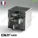 RELAIS POUR CENTRALE CLIGNOTANTE - CORRIGE LE CLIGNOTEMENT RAPIDE APRES MONTAGE DE LED MODEL 5 BROCHES 40Amp