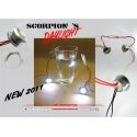 FEUX DE JOUR DIURNE SCORPION'S STYLE DS3 10x 1W LED CHROME - KIT DRL INCLU 