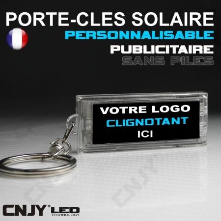 PORTE CLEF SOLAIRE PERSONNALISABLE - AUTO-MOTO-MARQUE - PUBLICITAIRE - CADEAU DE FIN D'ANNEE ENTREPRISE.