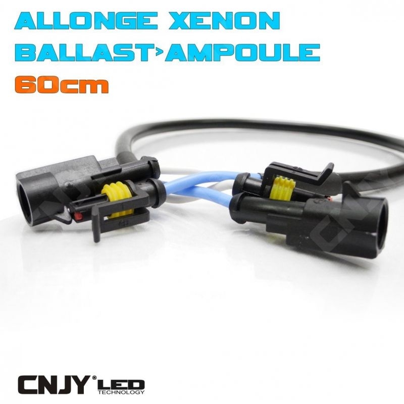 ALLONGE POUR MONTAGE DE KIT DE CONVERSION XENON HID RALLONGE AMPOULE BALLAST 60CM