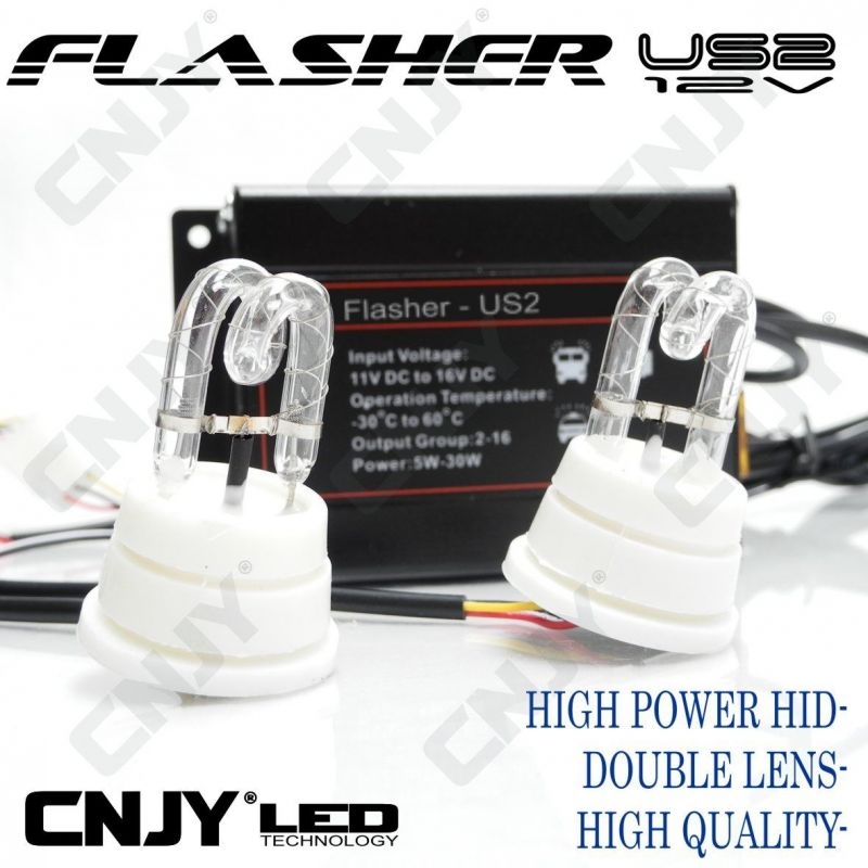 flasher US-2 blanc 12v flash strobo pour optique de phare fonction pace car hid pour feux pénétrant avec lampe à décharge 