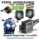 KIT FEUX AUXILIAIRE CREE MOTO AVEC MODE STROBO FLASH FEUX PENETRANT PACE CAR MOTO DRIVEBACK SYSTEME