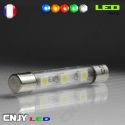 1 AMPOULE TUBE TYPE NAVETTE C5W 12V A 3 LED SMD 39MM