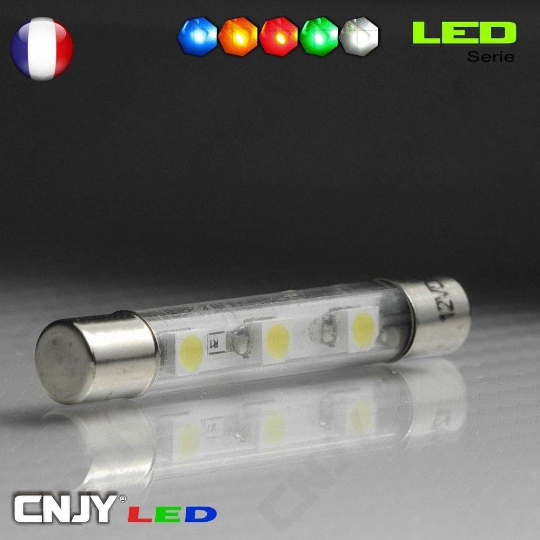 Ampoule navette 12V 3 LEDs