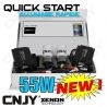 KIT XENON QUICK START H7 PX26D HID 55W ALLUMAGE INSTANTANE BALLAST SLIM CNJY + MODULE CANBUS 4 ANTI ERREUR ODB