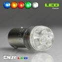 1 AMPOULE LED BA9S T4W A 4 LED RONDE 24V POLARISEE PLAFONNIER VEILLEUSE ECLAIRAGE DE PLAQUE CAMION