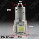 1 AMPOULE LED CAMION BA9S T4W 24V DC POLARISEE 5 LED SMD BLANC 6000K 