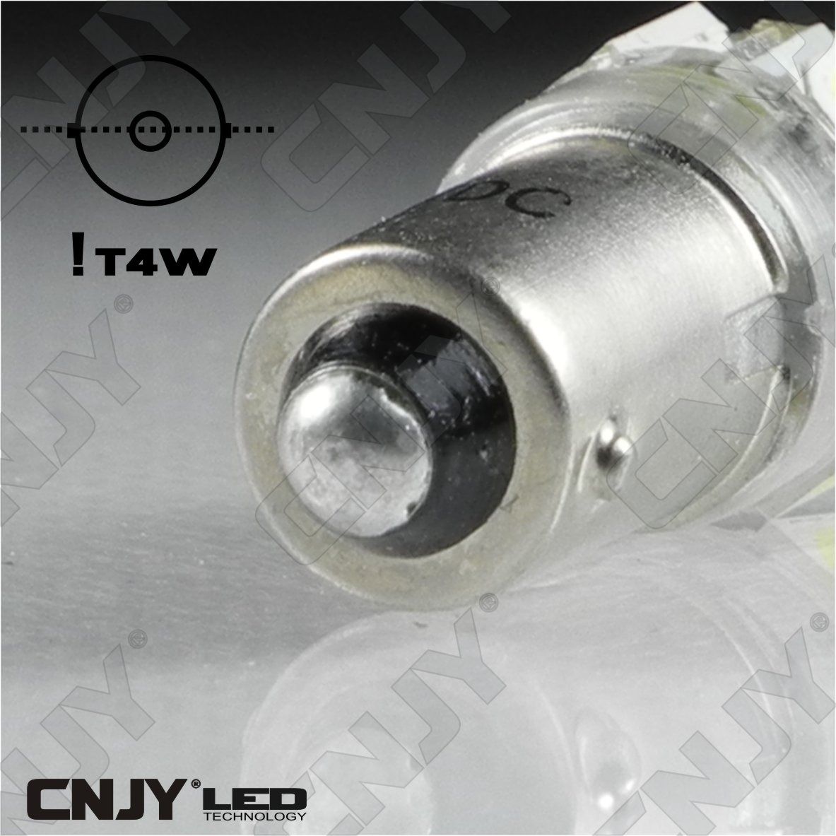 ampoule,light,bulb,led,truck,camion,ba9s,t4w,9mm,24v,dc,polarisee,5,led,smd,blanc,6000k