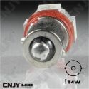 1 AMPOULE LED CAMION BA9S T4W 24V DC POLARISEE 5 LED SMD ROUGE