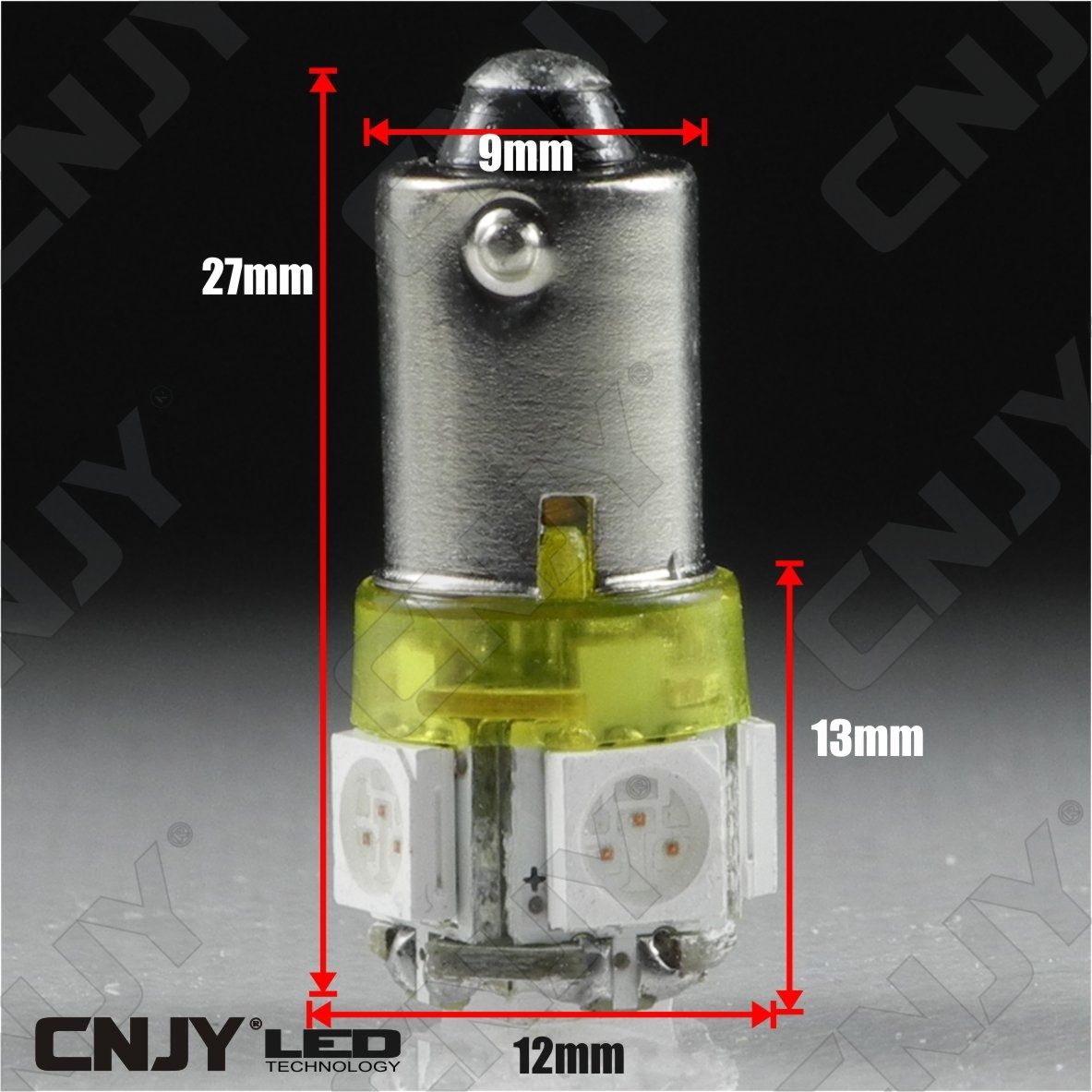 ampoule,light,bulb,led,truck,camion,ba9s,t4w,9mm,24v,dc,polarisee,5,led,smd,orange,naranja,amber