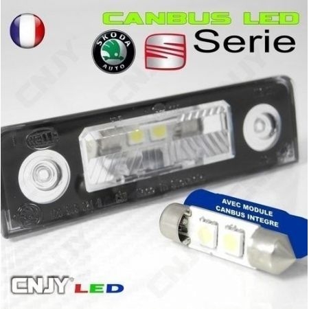 1 AMPOULE ANTI ERREUR TYPE NAVETTE C5W 12V A 2 LED CANBUS SPECIAL SEAT LEON 36MM