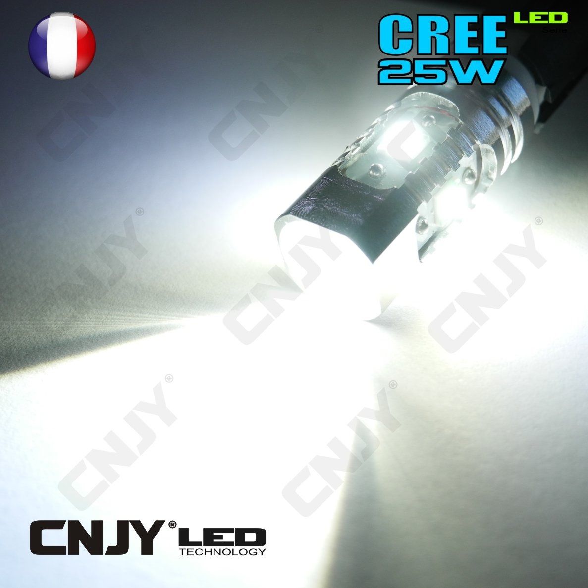 ampoule,led,cnjy,hp24w,cree,25w,feux,de,jour,diurne,blanc,6000k,pour,montage,sur,citroen,c5,c4,ds4,peugeot,508,3008,5008