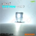 1 AMPOULE LED AUTO MOTO T10 W5W TITAN W2.1x9.5D 12V DC BIPOLAIRE 5630 BLANC 6000K - CANBUS ANTI ERREUR