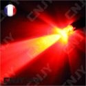 AMPOULE 1 LED ROUGE CONVEXE T10 W5W 24V DC -CULOT W2.1x9.5D POUR VEILLEUSE, FEUX DE PLAQUE, GABARIT CAMION