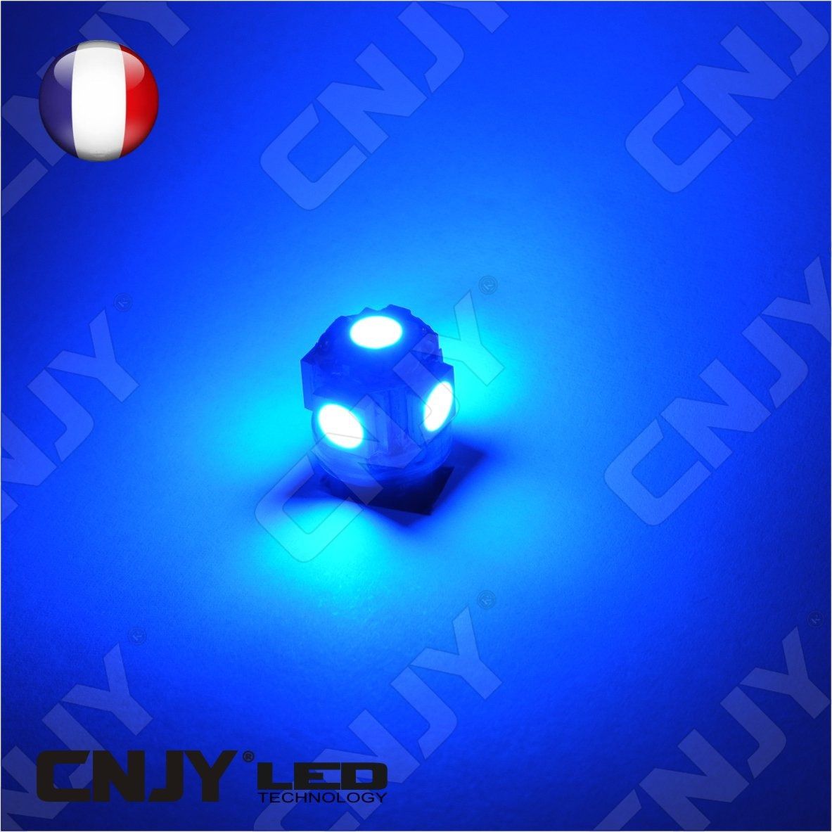 ampoule,5,led,BLEU,smd,t10,w5w,24v,dc,culot,w2.1x9.5d,pour,veilleuse,feux,de,plaque,gabarit,camion