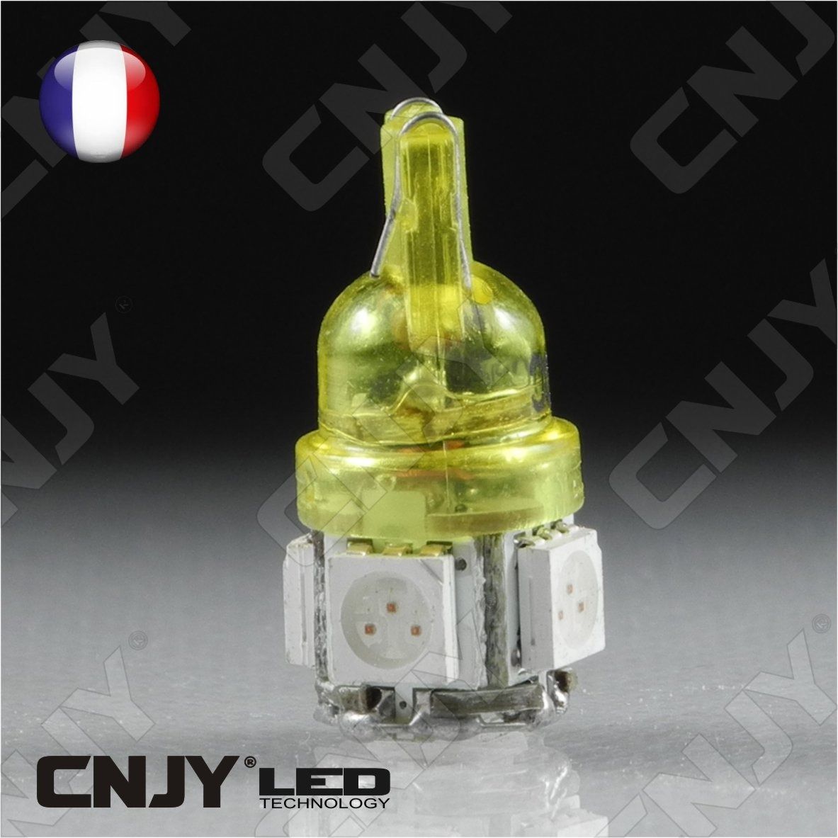 ampoule,5,led,orange,smd,t10,w5w,24v,dc,culot,w2.1x9.5d,pour,veilleuse,feux,de,plaque,gabarit,camion