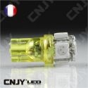 AMPOULE 5 LED SMD ORANGE T10 W5W 24V DC -CULOT W2.1x9.5D POUR VEILLEUSE, FEUX DE PLAQUE, GABARIT CAMION