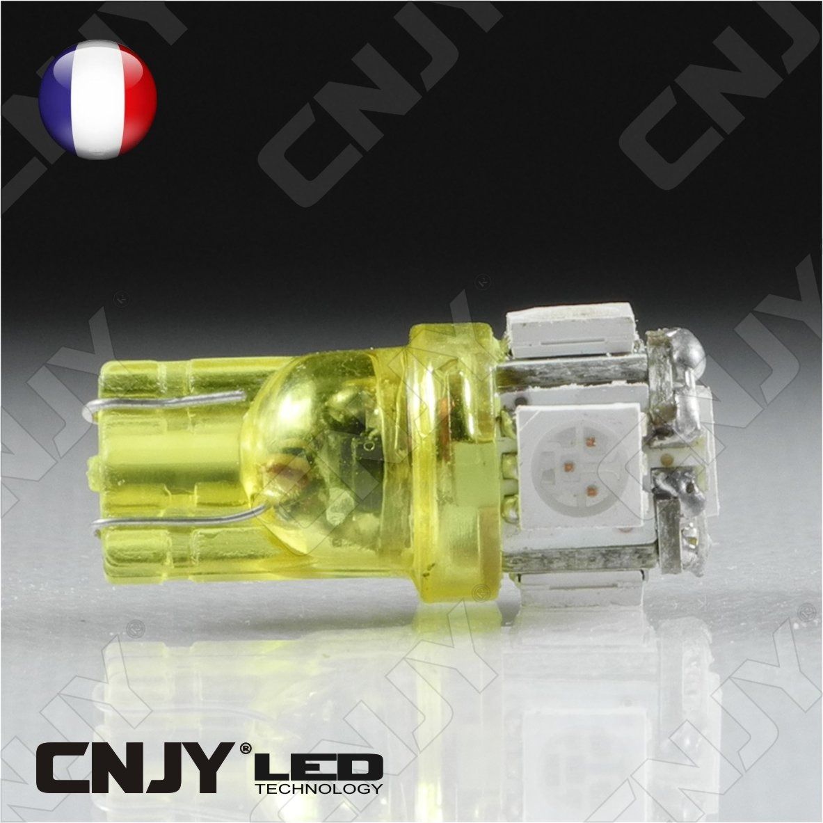 ampoule,5,led,orange,smd,t10,w5w,24v,dc,culot,w2.1x9.5d,pour,veilleuse,feux,de,plaque,gabarit,camion