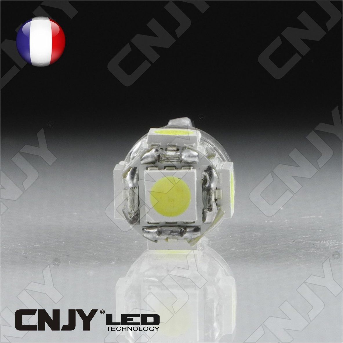 ampoule,5,led,blanc,smd,t10,w5w,24v,dc,culot,w2.1x9.5d,pour,veilleuse,feux,de,plaque,gabarit,camion