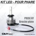 KIT LED CNJY ELISTAR-V3 "SLIM" 2 AMPOULES NON VENTILEE H7-PX26D 20W -12V -5500K -POUR FEUX CROISEMENT-ROUTE-ANTI BROUILLARD 12V